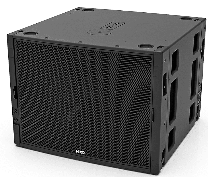 système de sonorisation professionnel nexo : sub msub18 gamme geo m vendu et installé par le distributeur officiel espace concept