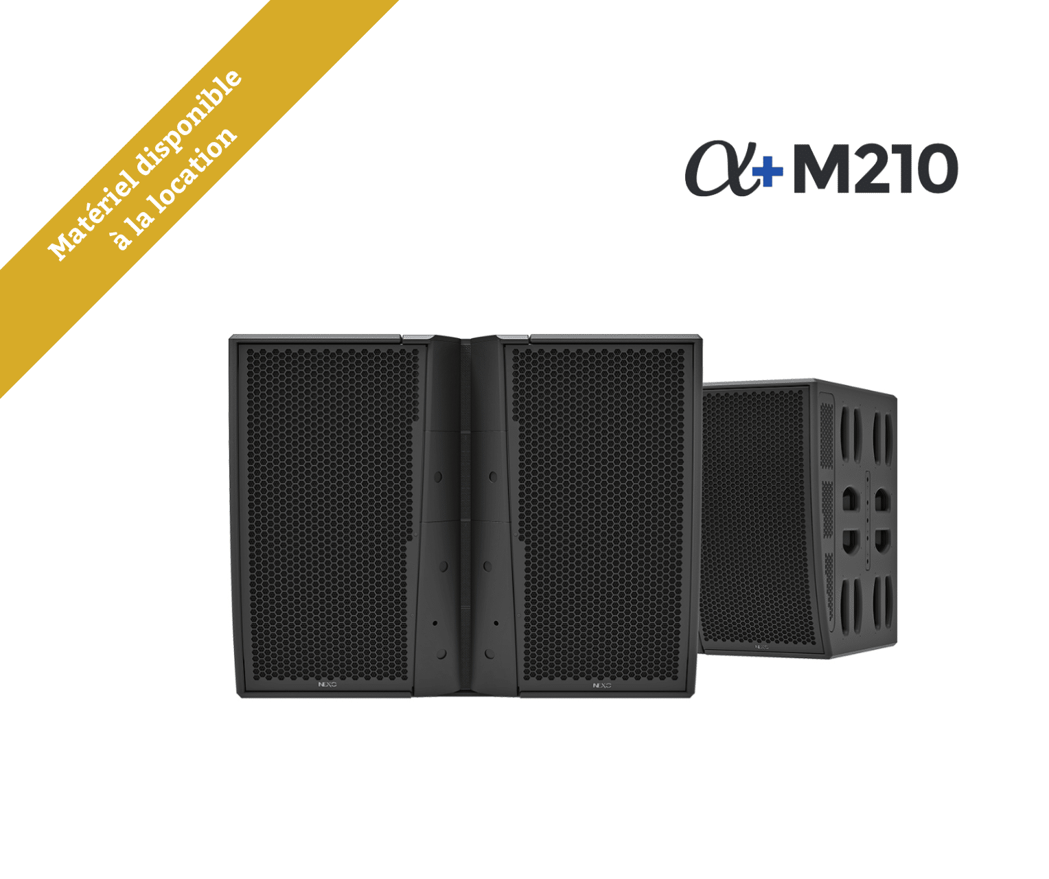 système de sonorisation professionnel nexo : enceinte M210 de la gamme alpha plus vendue et installée par le distributeur officiel espace concept