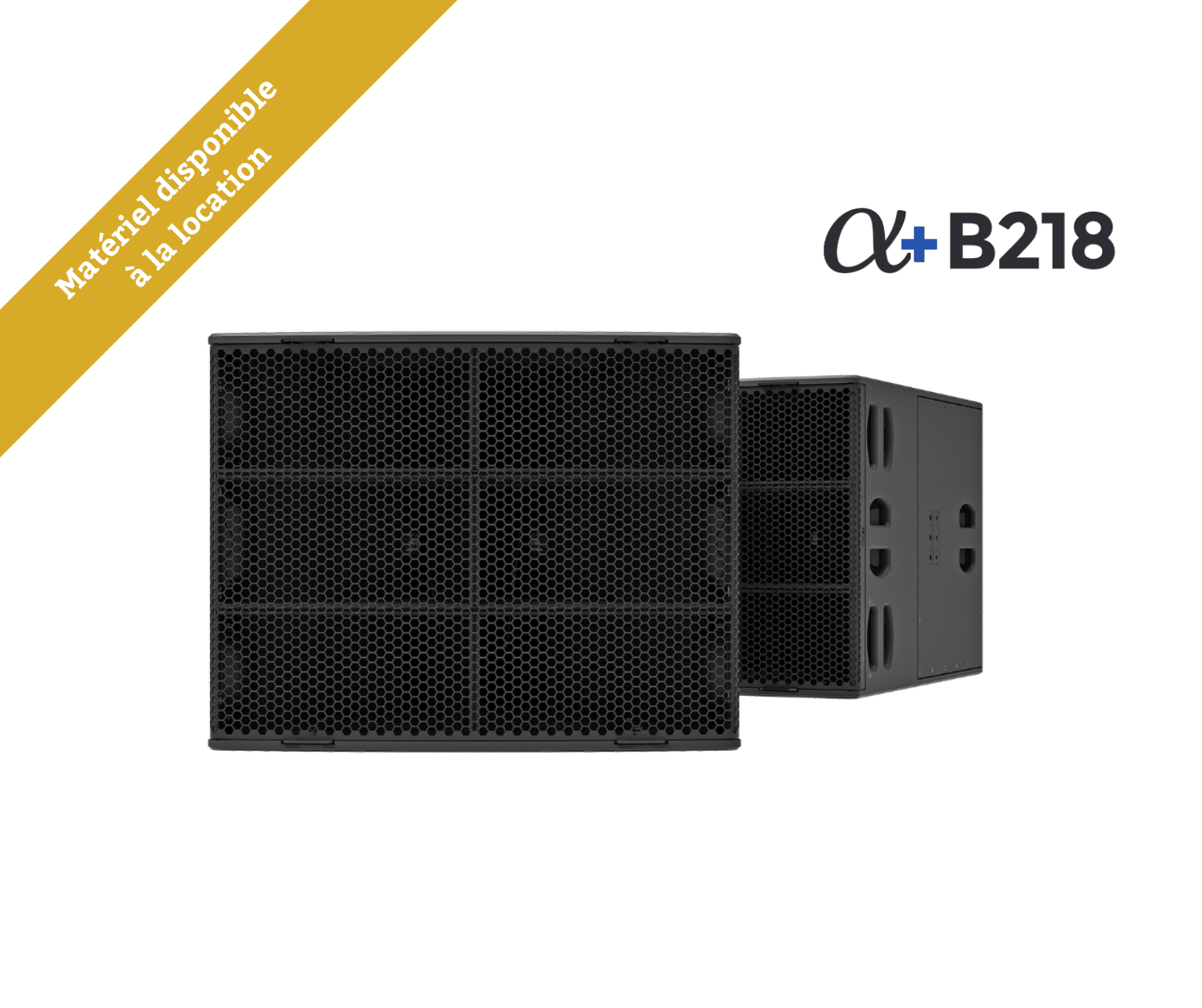 système de sonorisation professionnel nexo : enceinte b218 de la gamme alpha plus vendue et installée par le distributeur officiel espace concept