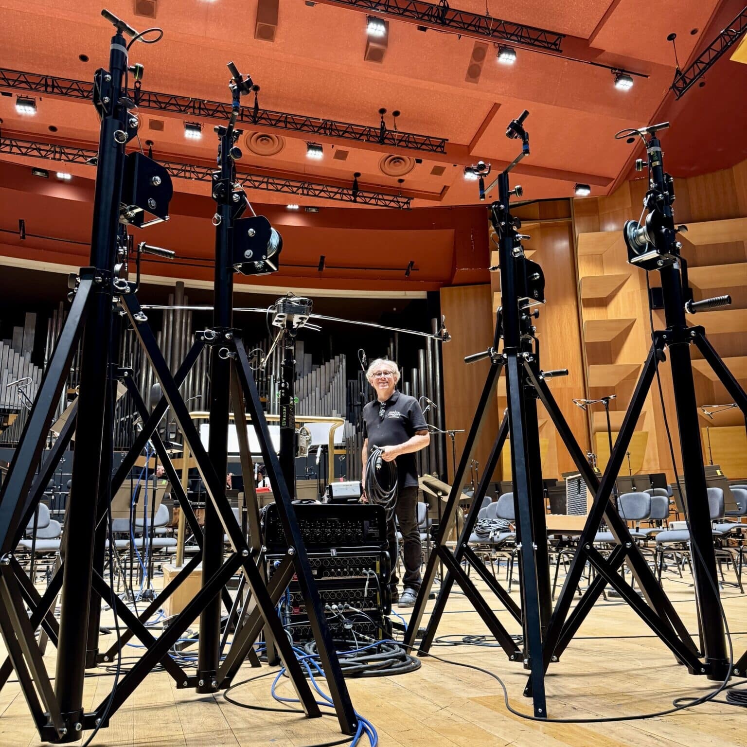 enregistrement de la bo du deuxième volet de Kaamelott, matériel Espace Concept