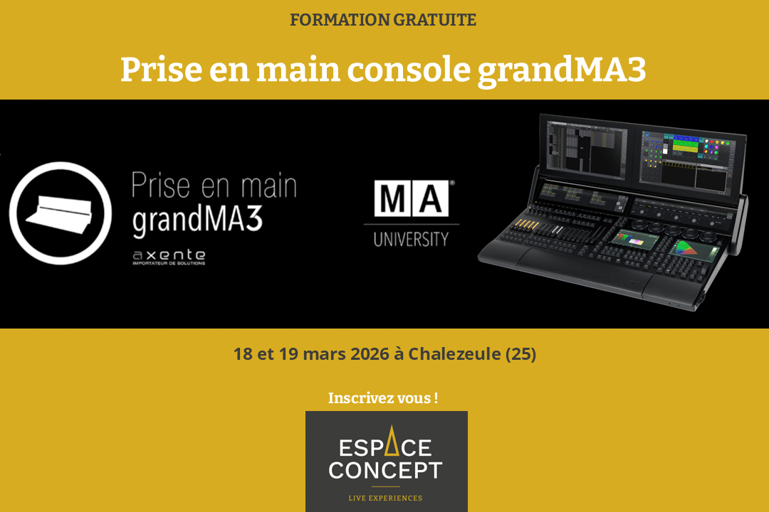 formation prise en main grandMA3