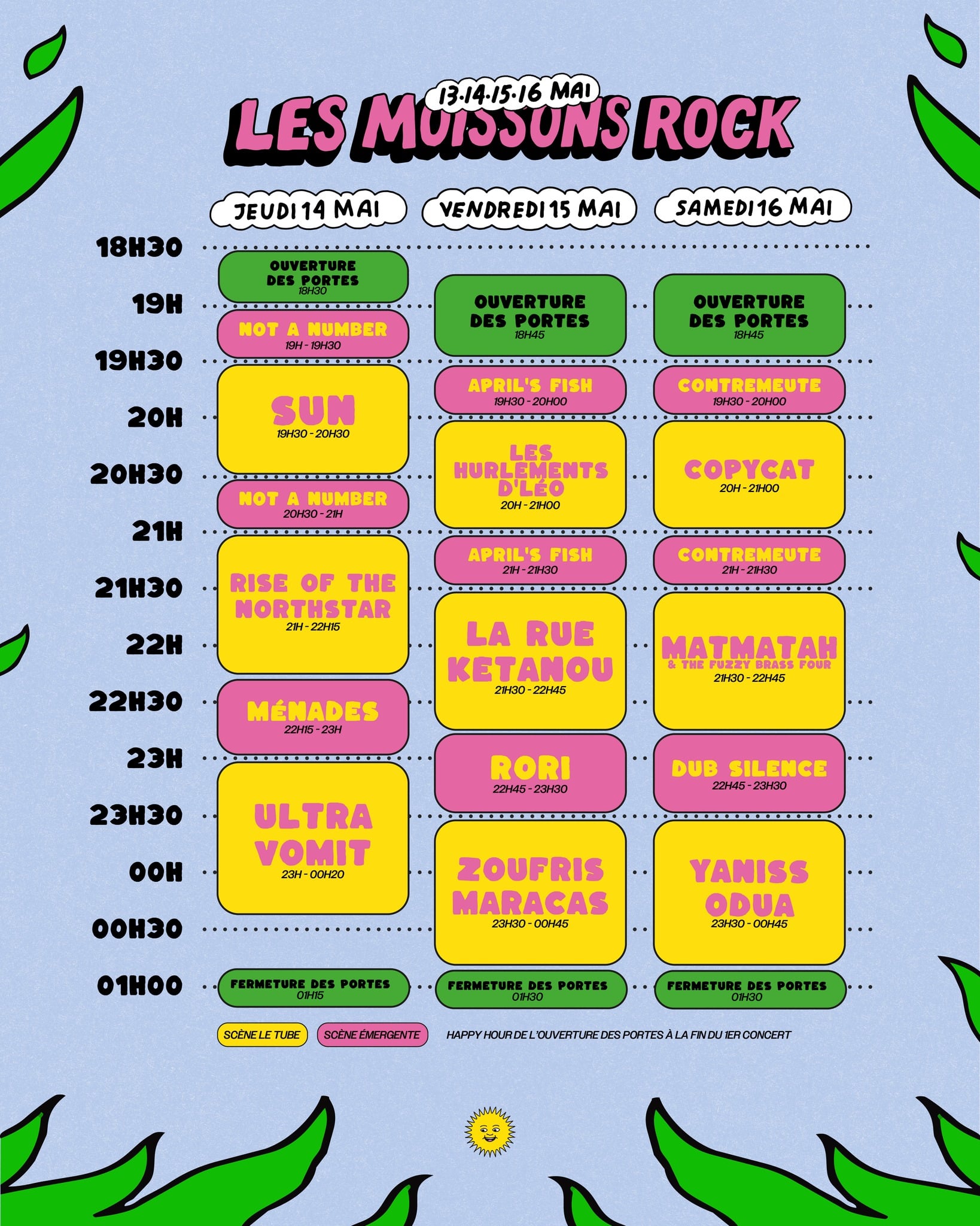 programme les moissons rock